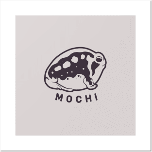 Minimal design of a Common rain frog as mochi cake Posters and Art